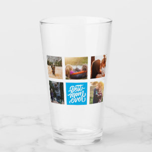 Beste Mama jemals Personalisiert Foto Collage Sky Glas