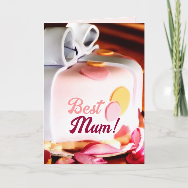 Beste Mama-Kuchen-Karte Karte (Vorderseite)