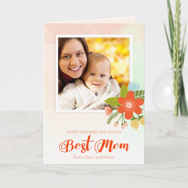 Beste Mama, kundenspezifische Grußkarte der Karte (Vorderseite)