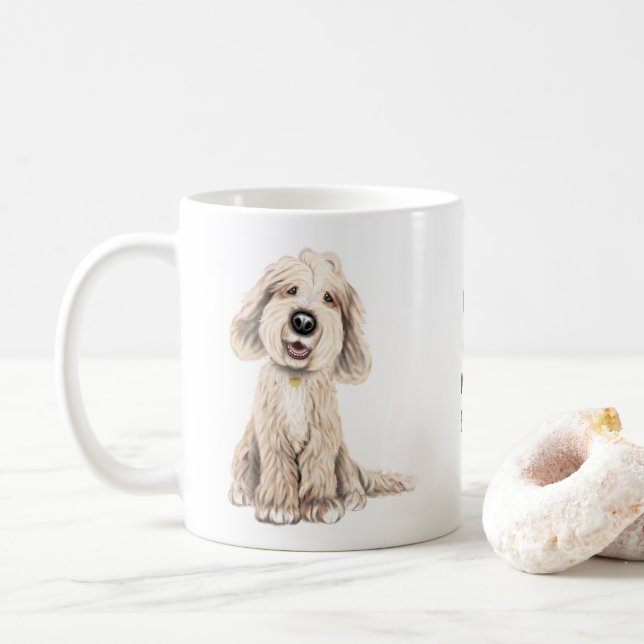 Beste Mama, Labradoodle/Cockapoo Tasse (Mit Donut)
