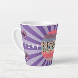 Beste Mama Lila Blütenanpassung Milchtasse
