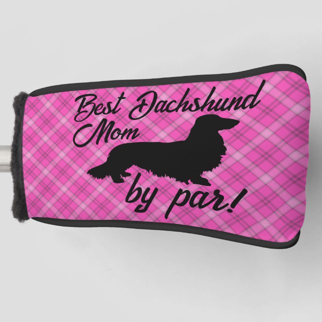 Beste Mama mit langer Dackel nach Par Putter Kopfb Golf Headcover (Vorderseite)