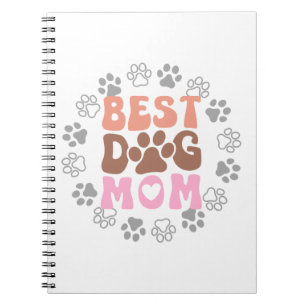 Beste Mama mit Paw Prints Notizblock