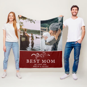 Beste Mama Moderne Auflage 2 Custom Fotos Mutter Fleecedecke