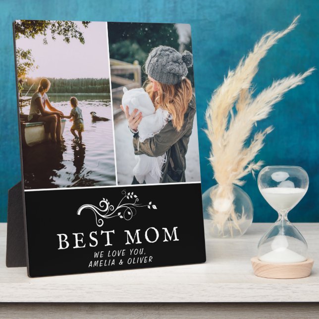 Beste Mama Moderne Auflage 2 Custom Fotos Mutter Fotoplatte (Seite)
