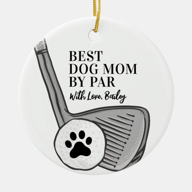 Beste Mama nach Par Pet Foto Keramik Ornament (Vorne)