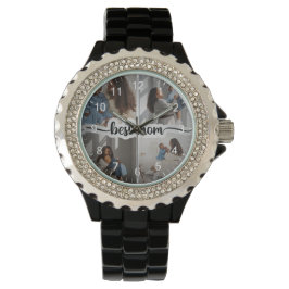 Beste Mama Personalisiert 4 FotoCollage Armbanduhr