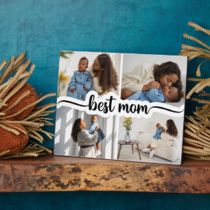 Beste Mama Personalisiert 4 FotoCollage Fotoplatte
