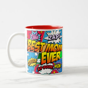 Beste Mama personifizieren überhaupt Comic-Buch Zweifarbige Tasse