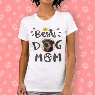 Beste Mama Pet-Foto-Pfoten Drucken Niedliche Typog T-Shirt
