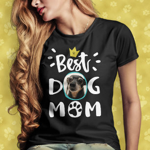 Beste Mama Pet-Foto-Pfoten Drucken Niedlicher weiß T-Shirt