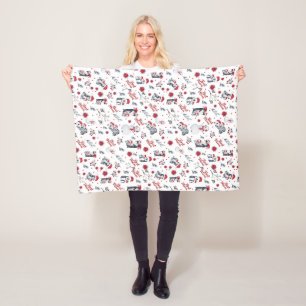 Beste Mama Pinguin Weihnachtsmuster Fleecedecke