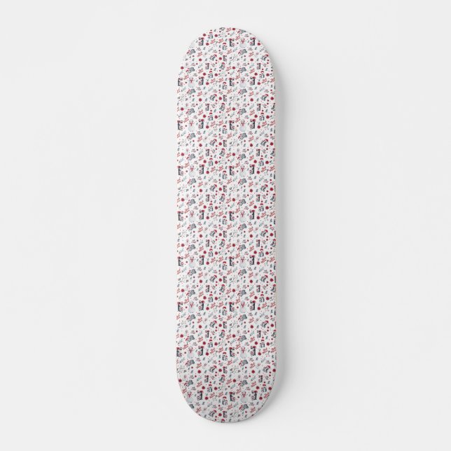 Beste Mama Pinguin Weihnachtsmuster Skateboard (Vorne)