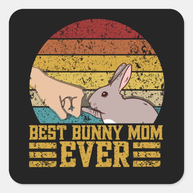 Beste Mama Quadratischer Aufkleber (Vorderseite)