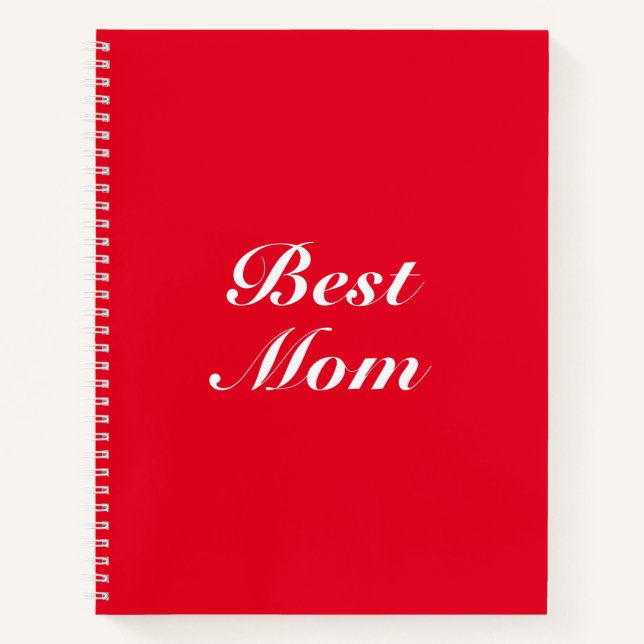 Beste Mama Rot Klassik niedlich Notizbuch (Vorderseite)