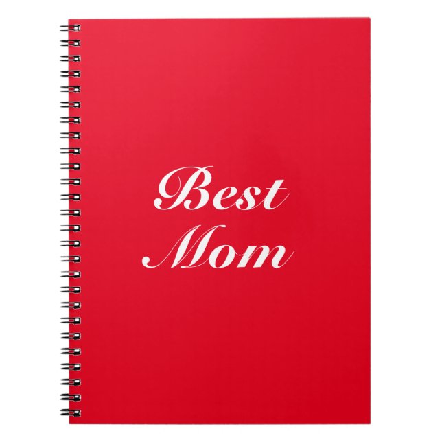 Beste Mama Rot-Weiß-Klassik niedlich Notizblock (Vorderseite)