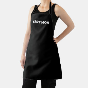 Beste Mama Schwarz moderne Typografie solide stilv Schürze