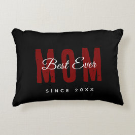 Beste Mama seit 20XX Moderne, einfache Preppy Dekokissen