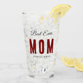 Beste Mama seit 20XX Moderne, einfache Preppy Glas