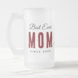 Beste Mama seit 20XX Moderne, einfache Preppy Mattglas Bierglas