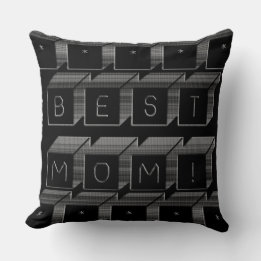 Beste Mama-Shades von grauen Blöcken und schwarzem Kissen