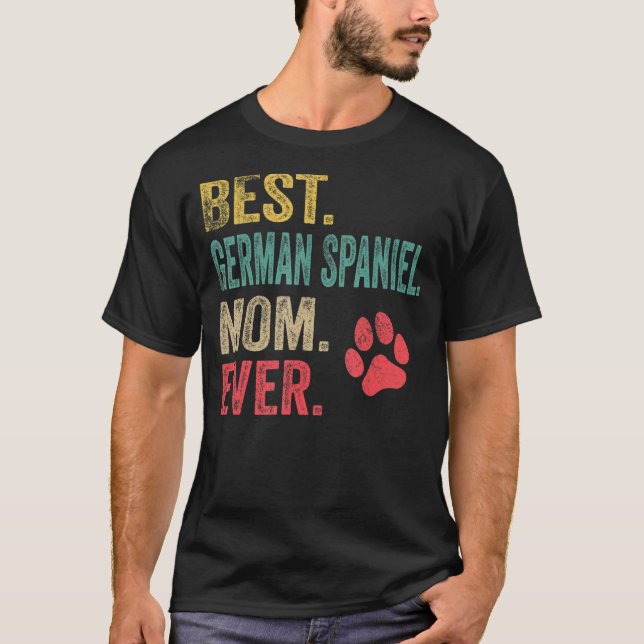 Beste Mama Spaniens je Vintager Mutterhund T-Shirt (Vorderseite)