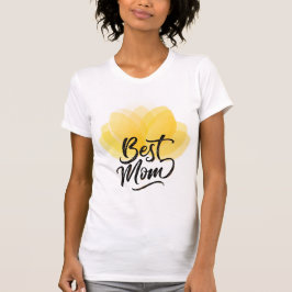 Beste Mama T - Shirt mit gelber Blüte