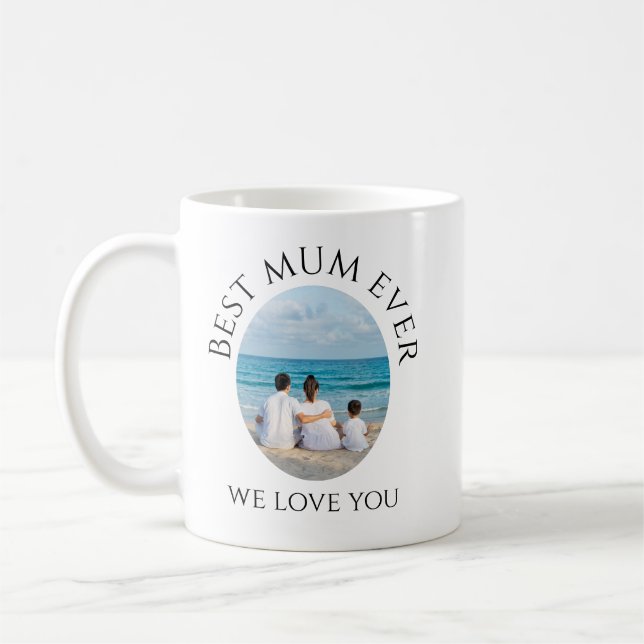 Beste Mama-Tasse mit Foto Modern Einfach Kaffeetasse (Links)
