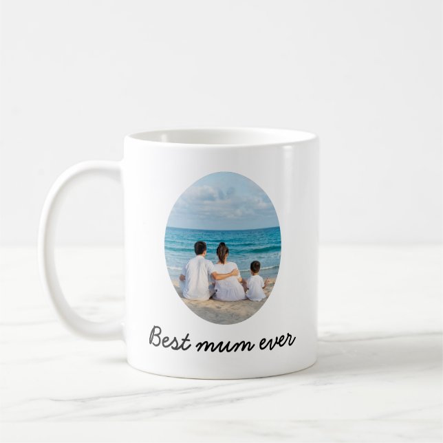 Beste Mama-Tasse mit Foto Modern Einfach Kaffeetasse (Links)