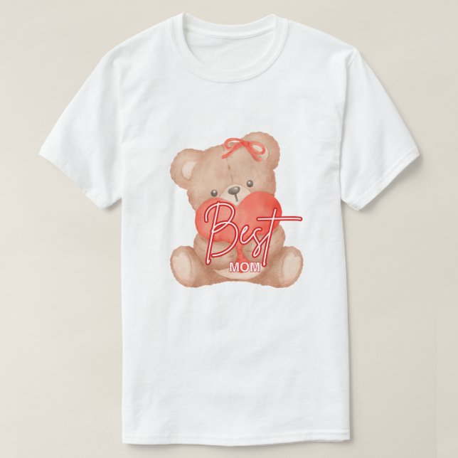 Beste Mama - Teddy Bear T-Shirt (Design vorne)