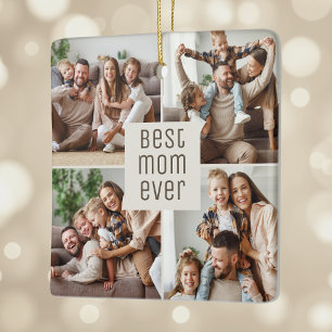 Beste Mama überhaupt 5 Fotocollage Muttertag Keramikornament