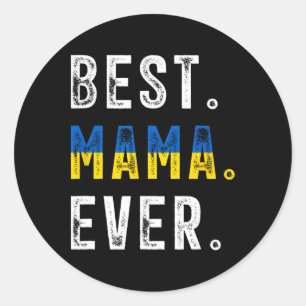 Beste Mama überhaupt! Beste ukrainische Mutter Runder Aufkleber