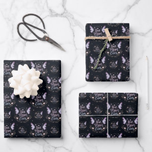 Beste Mama überhaupt Floraler Schmetterling Mutter Geschenkpapier Set