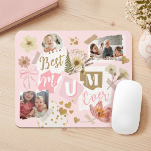 Beste Mama überhaupt Muttertags-Scrapbook-Fotocoll Mousepad