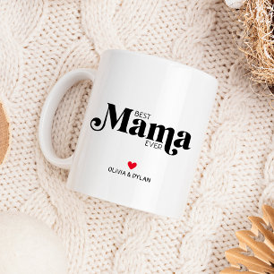 Beste Mama überhaupt personalisiert Zweifarbige Tasse