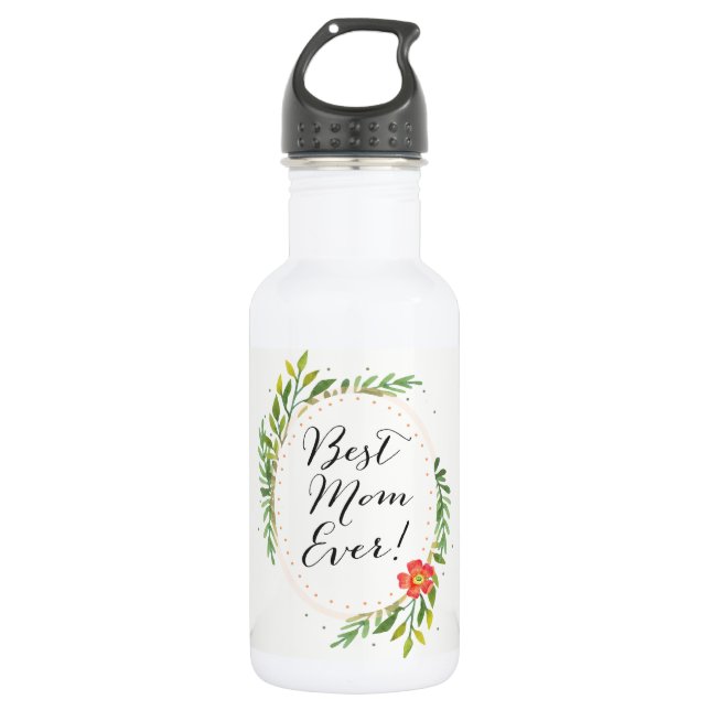 Beste Mama-überhaupt Wasser-Flasche Edelstahlflasche (Vorderseite)