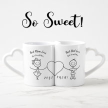 Beste Mama und Papa Allerliebste Schwarz-Weiß-Kaff