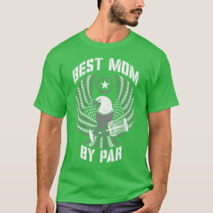 Beste Mama von Par Disk Golf Mothers Day USA Flag  T-Shirt