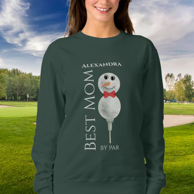 Beste Mama von Par:Golf Ball Snowman Red green Swe Sweatshirt (Von Creator hochgeladen)