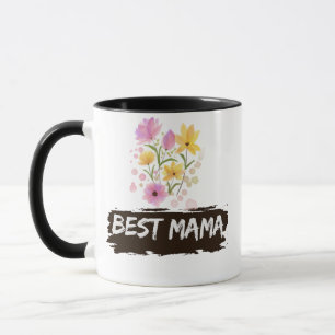 Beste Mama Wasserfarben Blumen Kaffeetasse