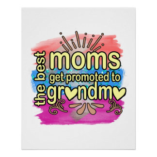 Beste Mamas werden für Oma beworben Poster