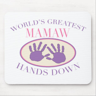 Beste Mamaw Hands Down T-Shirt Mousepad