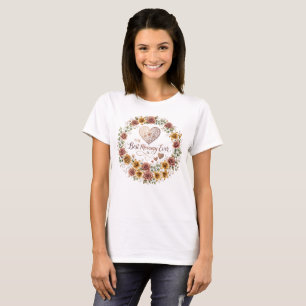 Beste Mami Aller Zeiten Floraler Kranz Grafik T-Shirt