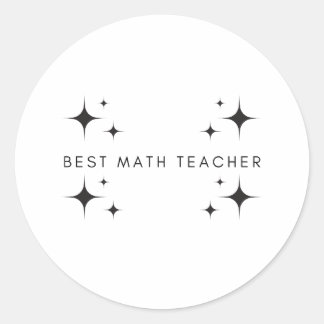 Beste Mathematiklehrer je Geschenke Runder Aufkleber