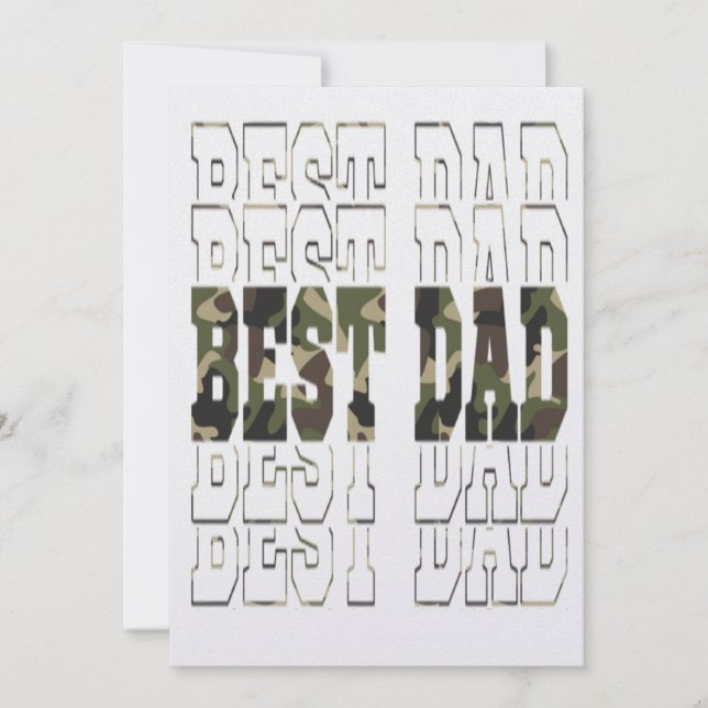Beste Militärkarte für den Vater Personalisierter  Einladung (Vorderseite)