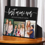 Beste Mimi je - Großkinder FotoCollage Fotoplatte<br><div class="desc">Feiern Sie das "Beste MiMi Ever" mit dieser personalisierten Grandchildren Foto Collage Plaque. Dieses herzliche Geschenk besticht durch eine wunderschön arrangierte Collage mit wertvollen Fotos, die besondere Momente einfangen, ergänzt durch eine liebevolle Botschaft. Aus hochwertigen Materialien mit schlichter Oberfläche gefertigt, ist es ideal, um auf der Zuhause als hochgeschätzter Sake...</div>