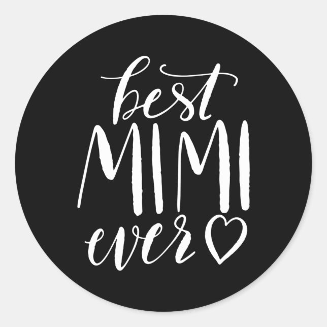 Beste Mimi je Oma Runder Aufkleber (Vorderseite)