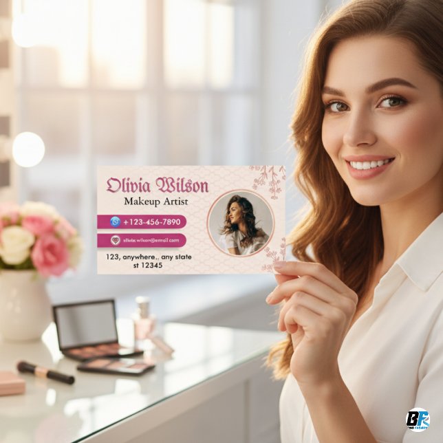 Beste Minimalistische Beauty Feminine Makeup Artis Visitenkarte (Von Creator hochgeladen)