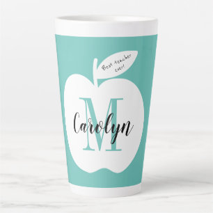 Beste mit Monogramm Latte-Tasse mit Apfellogo Milchtasse