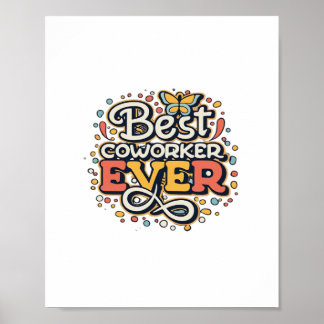 Beste Mitarbeitende je, Kolleg-Geschenk, Bester Mi Poster
